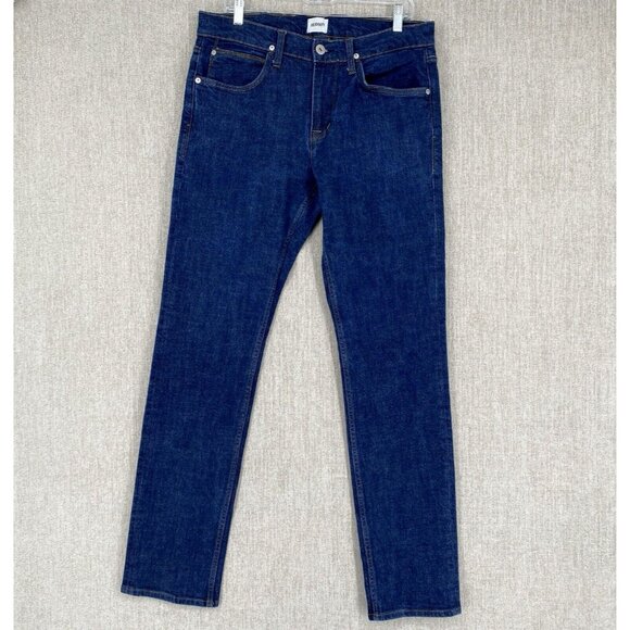 Hudson Jeans Mens 33 Blue Denim Byron 5 Pocket Straight Leg Mid Rise Zip Fly UAE - Picture 1 of 14
